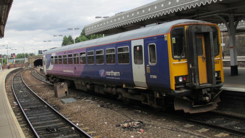 Trainspotting at Sheffield station Single carriage (1-car) Super Sprinter Class 153 Northern rail DMU at Sheffield Station