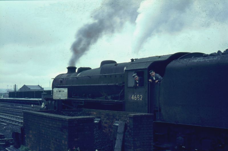 favourite train-spotting location Stanier Black Five 44682 about to depart north from Wigan North Western Station (pictured in 1967 built at Horwich Locomotive Works in 1950 based at depot 10A Springs Branch Wigan and withdrawn from service in October 1967
