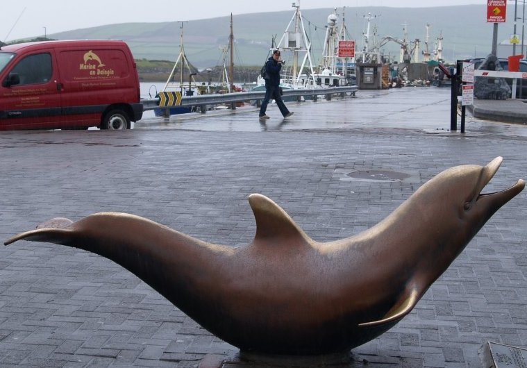 16. The sculpture of Fungie the Dolphin, who has adopted Dingle Harbour as home! Fungie has become an icon of the town of Dingle on the Dingle Peninsular, Co. Kerry