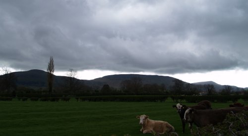 Rain clouds gather over the Cleveland Hills
