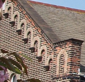 Brick details, Our Lady of Lourdes Catholic Church in Redcar
