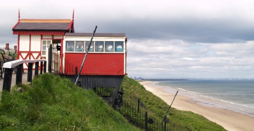 The top end of the cliff railway.