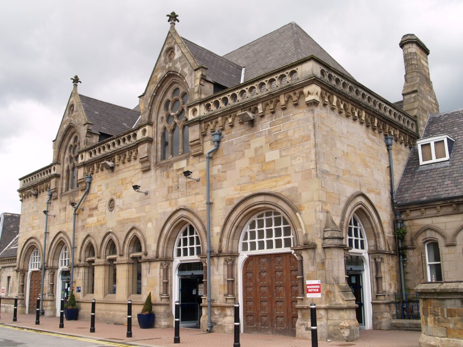 The main entrance to Middlesbrough railway station built in 1877