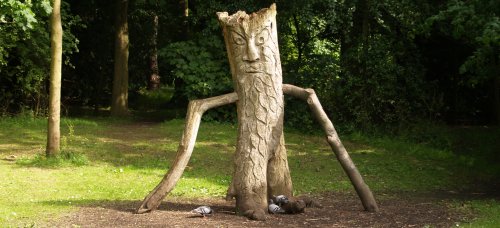 The tree sculpture.