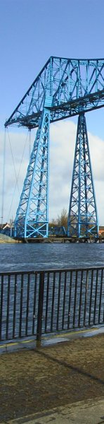 The transporter bridge over the River Tees at Middlesbrough.