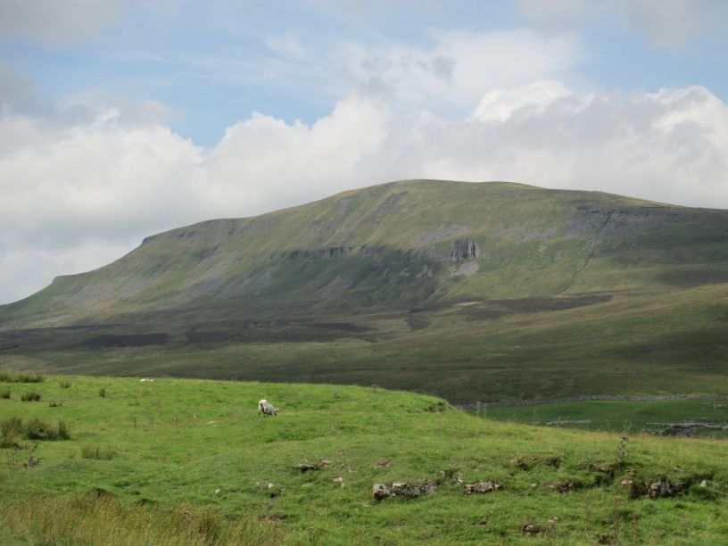 View of Pen-y-ghent from Littondale walking in Littondale
