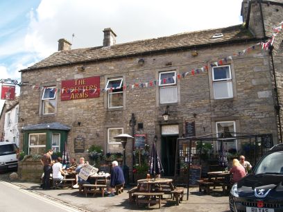 Foresters Arms pub in Grassington, Wharfedale, North Yorkshire Dales National Park, England