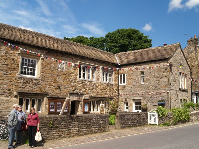 Church House, Grassington, dated 1694 over the door Wharfedale, North Yorkshire Dales National Park, England