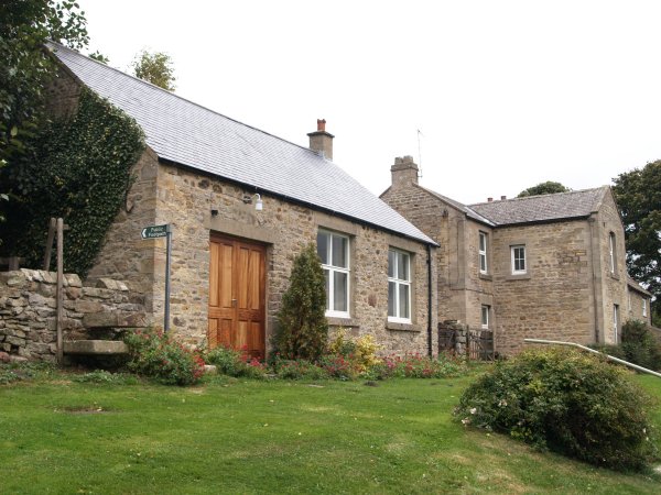 1925 Institute building at the top right of the village green of Thornton Steward Circular walk from Jervaulx Abbey