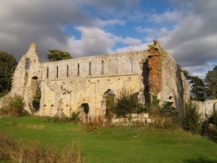 Jervaulx Abbey was founded Cistercian Monks in 1156, who originally came from Byland Abbey Circular walk from Jervaulx Abbey
