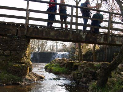 You can cross Hoff Beck on the bridge or wade across the ford.
