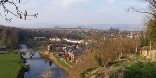 Looking down into Appleby-in-Westmorland on the banks of the River Eden.