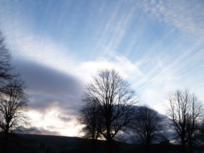 Early morning cloud effects from outside Dufton Youth Hostel (England YHA).