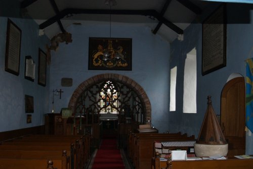 The interior of All Saints Church, Bolton Village, Cumbria - River Eden walk, Bolton Village near Appleby, Cumbria, Northern England