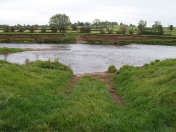 You need to know your water levels well to use the ford - River Eden walk, Bolton Village near Appleby, Cumbria, Northern England