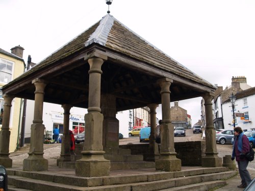 The distinctive Market Cross with its all weather roof covering! Alston Town, Cumbria, North Pennines, Northern England