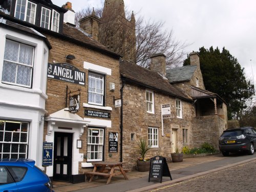 There are more 'old' buildings, including a pub, The Angel Inn, just down on the right from the Parish Church. Alston Town, Cumbria, North Pennines, Northern England