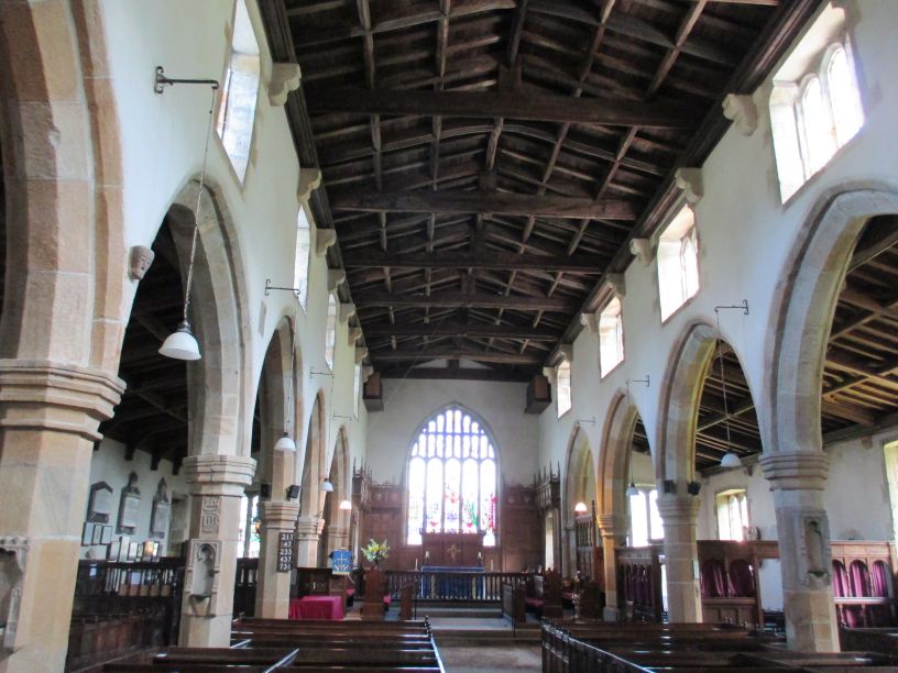 north aisle, nave and south aisle St Michael's Church, Kirkby Malham