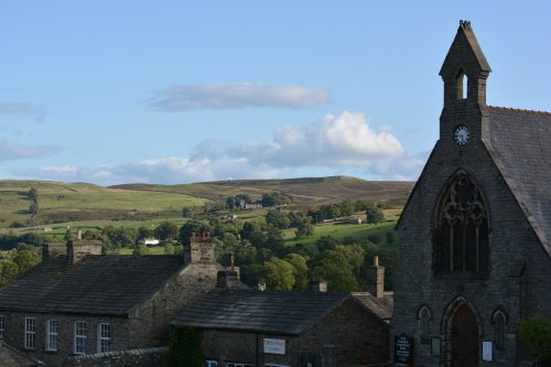 Reeth village, Swaledale, Yorkshire Dales National Park, North Yorkshire, England