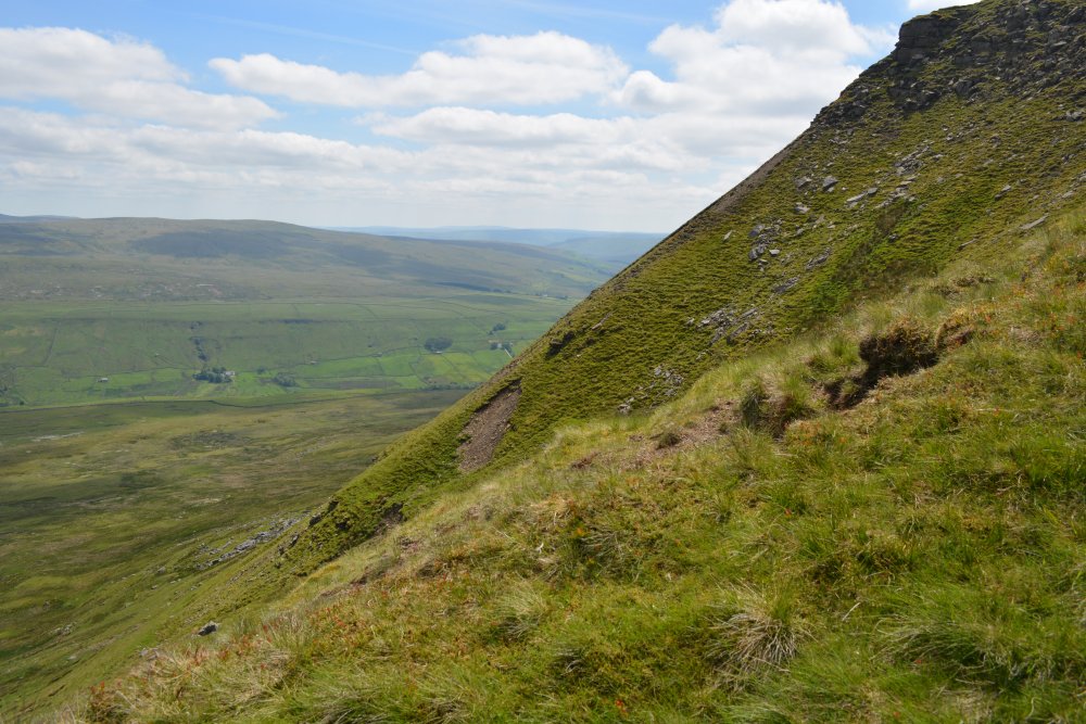  Climbing up Wild Boar Fell, walk from Mallerstang Dale, Cumbria, England