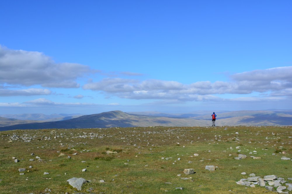 summit of Ingleborough is quite flat and was once an Iron Age enclosure