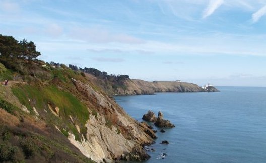 Looking in the Howth direction passed the Bailey lighthouse - still in automated use.
