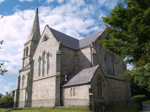 the splendid church of St Alphonsus and Columba built of local granite.