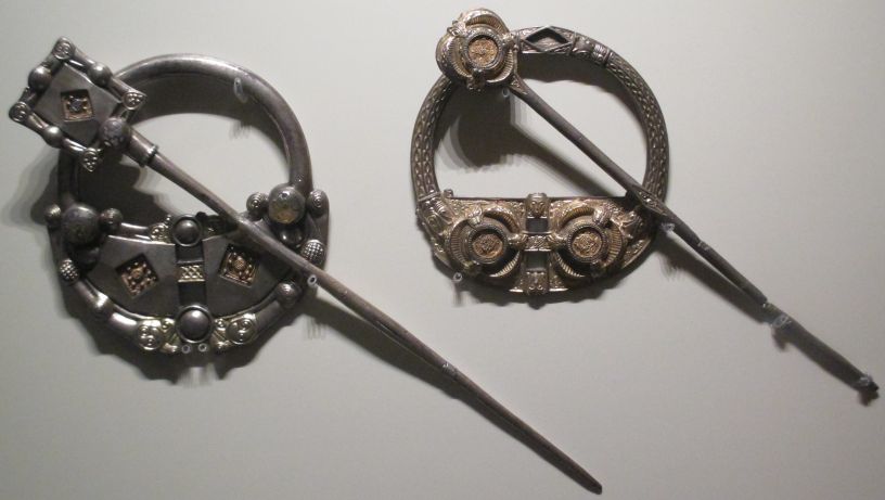 Silver annular brooch 9th century AD. Right - late 8th early 9th century CE AD National Museum Ireland Archaeology Dublin