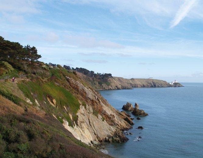 19. The Bailey lighthouse and the cliffs of Howth.