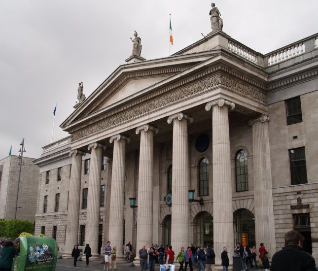 60. The GPO building O'Connell Street, Dublin City centre.