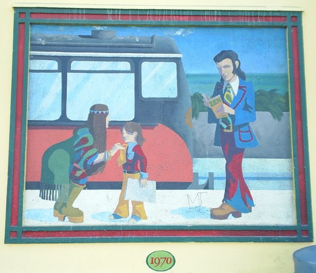 25. 1970's mural on Bray Station, Co. Wicklow.