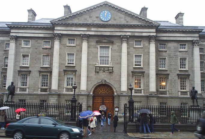 33. The entrance to Trinity College, Dublin.