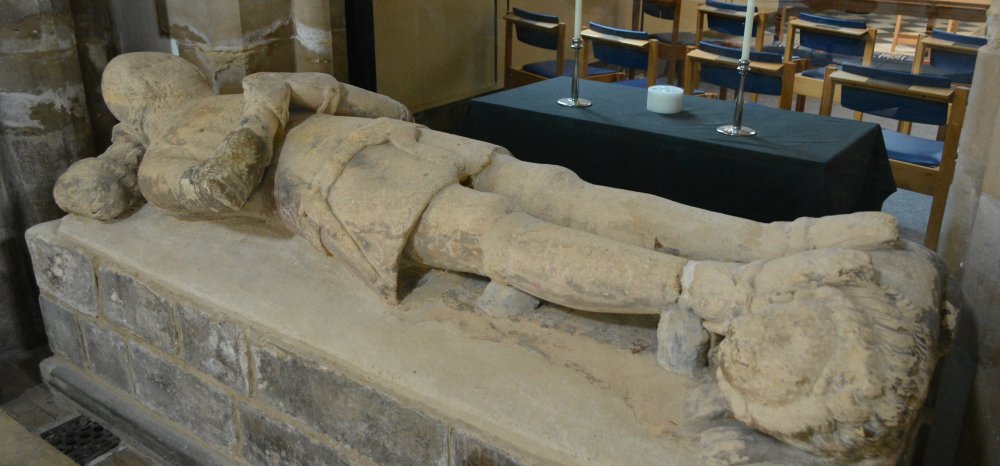 Grimsby Minster The recumbent tomb effigy of St Thomas Haslerton, a 14th century knight from a wealthy family owning land on the north bank of the Humber.