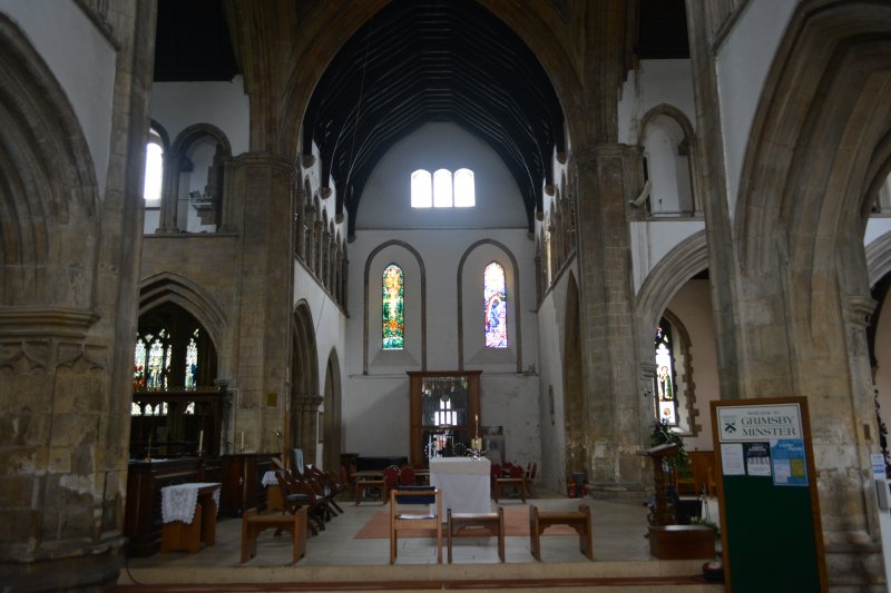 The south transept of Grimsby Minster