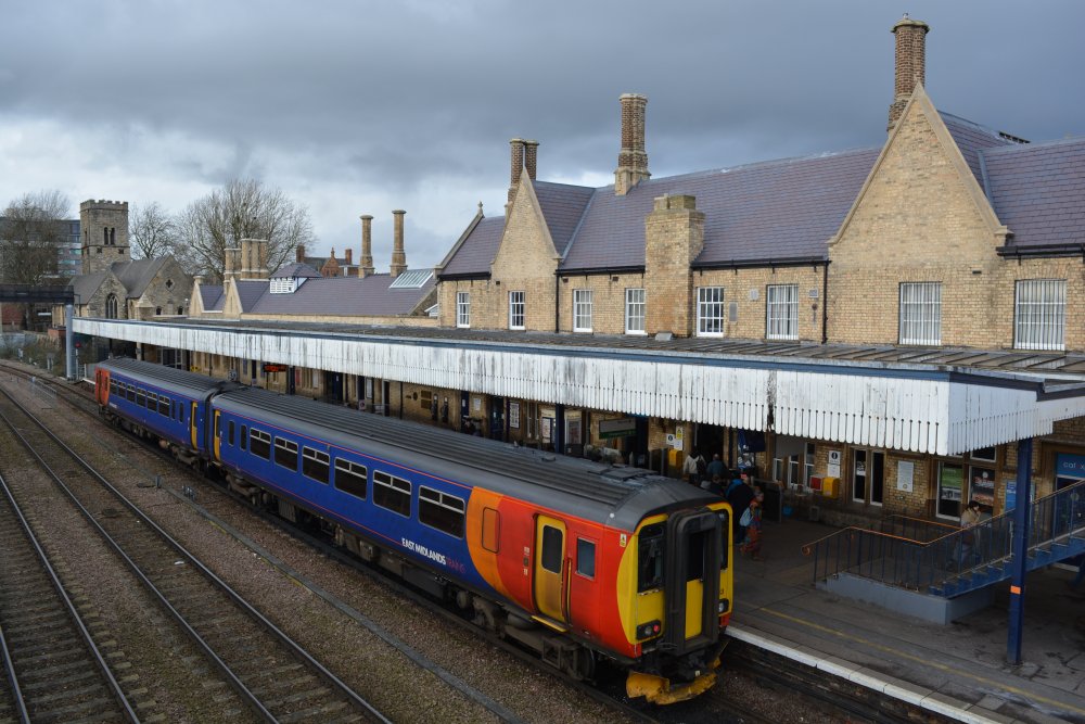 Class 156 DMU 156413 Lincoln to Leicester East Midlands service train