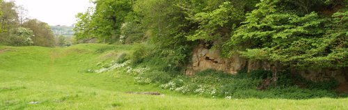 Remains of one of the stone quarries used since medieval times.