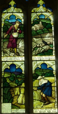 One of the south wall stained glass windows