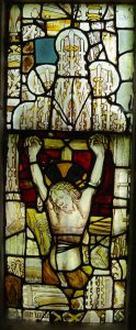 a fine stained glass window from ~1420 and is constructed of fragments from various sources a fine stained glass window from ~1420 and is constructed of fragments from various sources