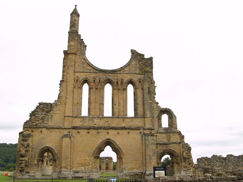 The great 13th century west front of Byland Abbey