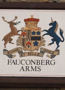 The sign of the 'pub' The Fauconberg Arms