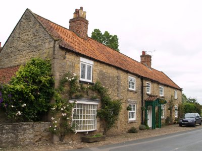 The charming (and welcome!) building of Coxwold Tearooms.
