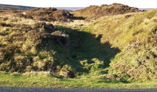 defensive dyke on Castleton-Ralph's Cross-Blakey Ridge road
