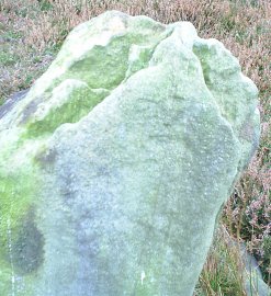 Erosion on the top of the standing stone above Westerdale Village