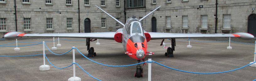 Training aircraft from the Irish air Force in the National Museum of Decorative Arts & History Dublin Ireland