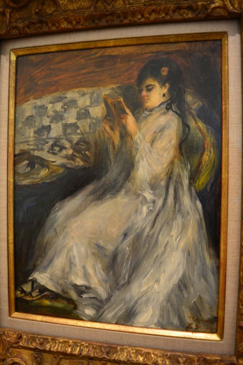 'Young Woman in White Reading', oil on canvas, 1873 by the French artist Pierre-Auguste Renoir National Gallery of Ireland, Dublin