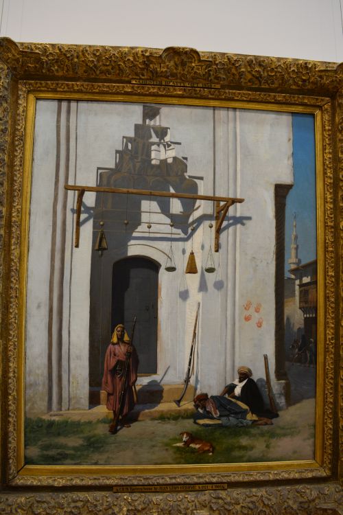 'Guards at the Door of a Tomb', oil on canvas 1870s, by the French artist Jean-Leon Gerome National Gallery of Ireland, Dublin
