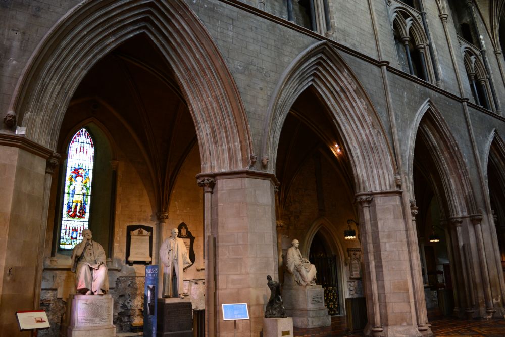 Monuments in the north aisle of nave of St Patrick's Cathedral, Dublin
