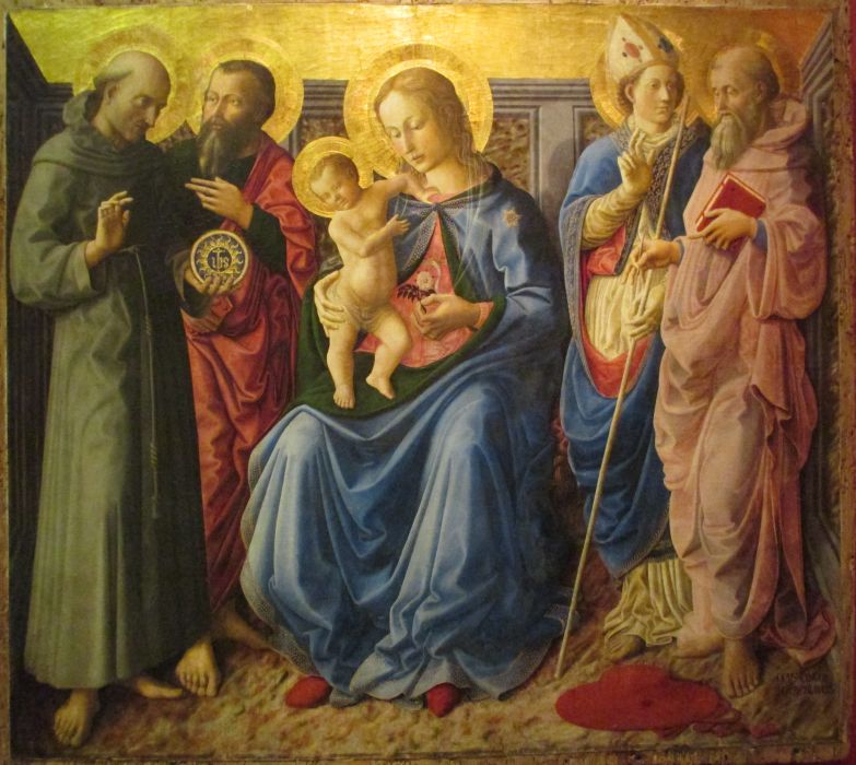 'Virgin and Child Enthroned with Saints', ~1470 by the Italian artist Zanobi di Jacapo Machiavelli National Gallery of Ireland, Dublin
