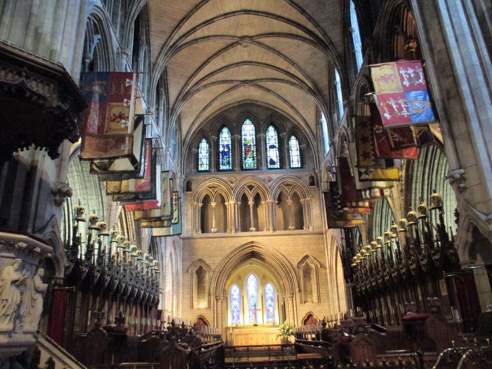 The wonderfully carved choir stalls of St Patrick's Cathedral, Dublin