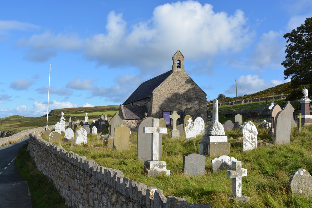 Eglwys Sant Tudno (St Tudno's Church), high up on the Great Orme, North Wales